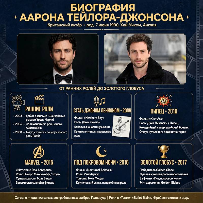 Аарон Тейлор-Джонсон: путь от юного актёра до звезды мирового кино