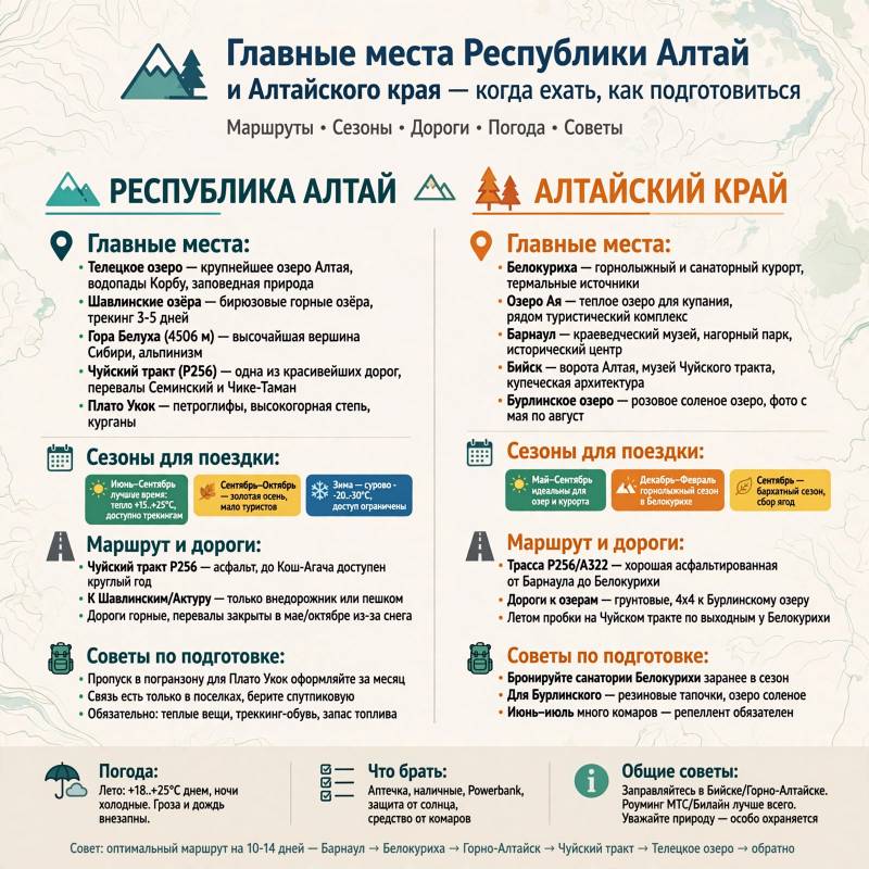 Алтай: главные места, когда ехать и как подготовиться к поездке
