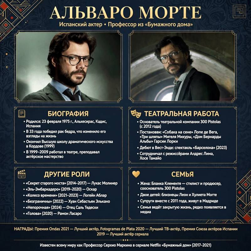 Альваро Морте: биография, личная жизнь и путь к мировой славе
