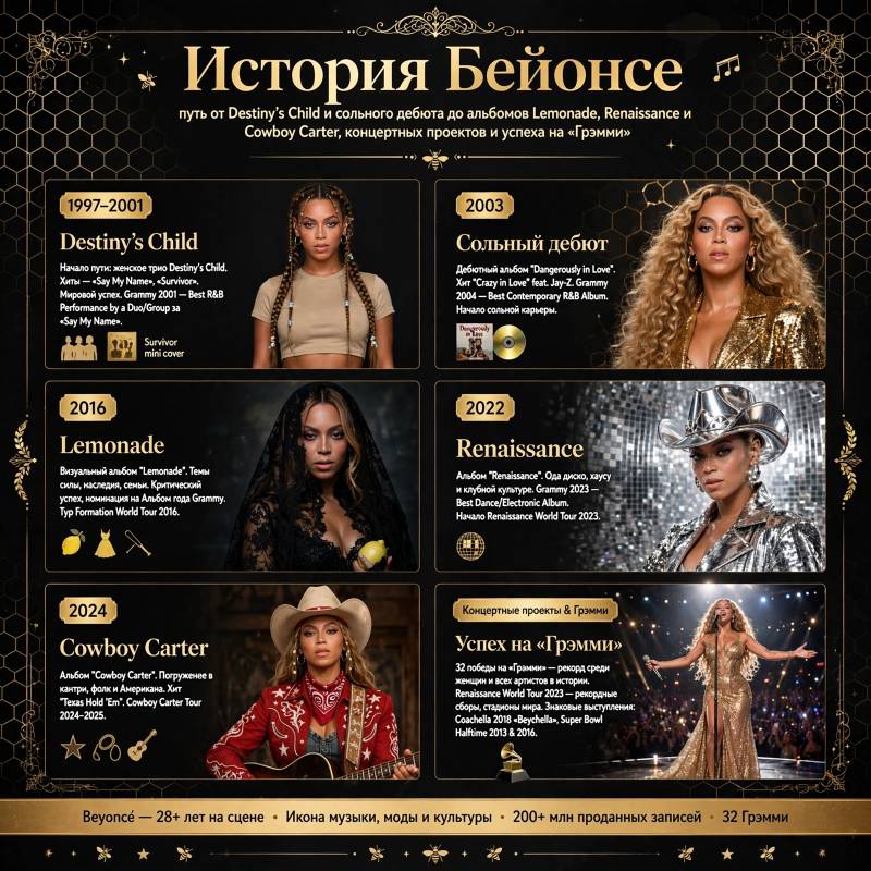 Бейонсе: путь от Destiny’s Child к «Ковбой Картер»