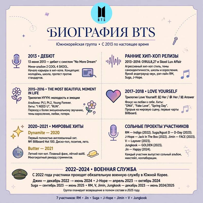 Биография BTS: как южнокорейская группа покорила мировую поп-сцену