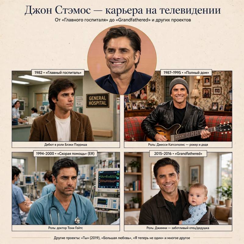 Биография Джона Стэмоса: от «Главного госпиталя» до «Полного дома»