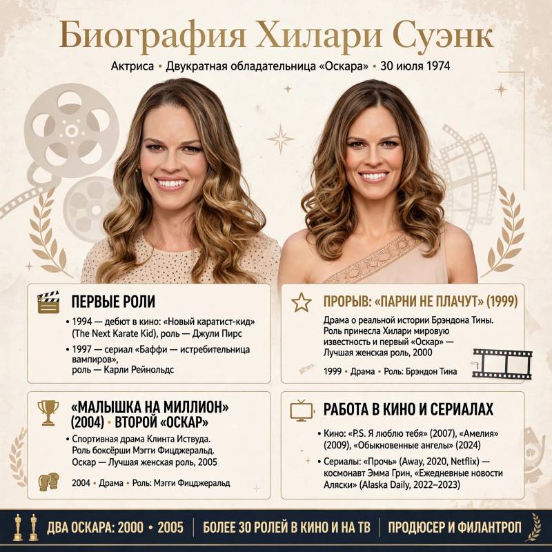 Биография Хилари Суэнк: главные роли и путь в кино
