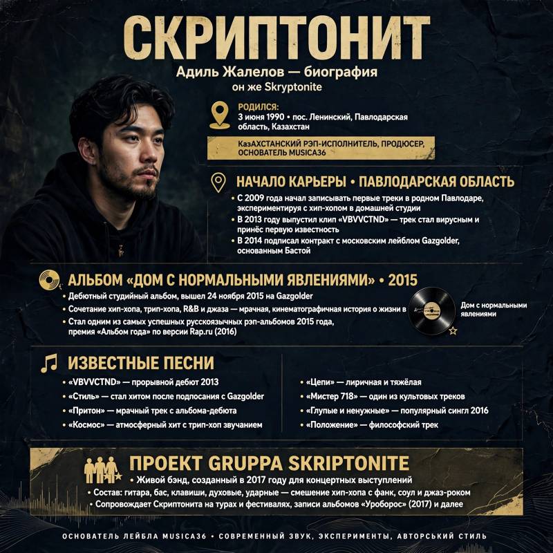 Биография Скриптонита: как Адиль Жалелов пришёл к популярности