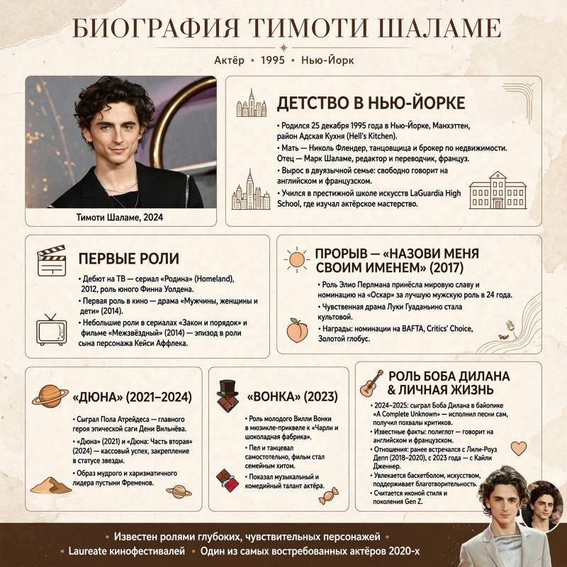 Биография Тимоти Шаламе: путь к успеху и что известно о личной жизни
