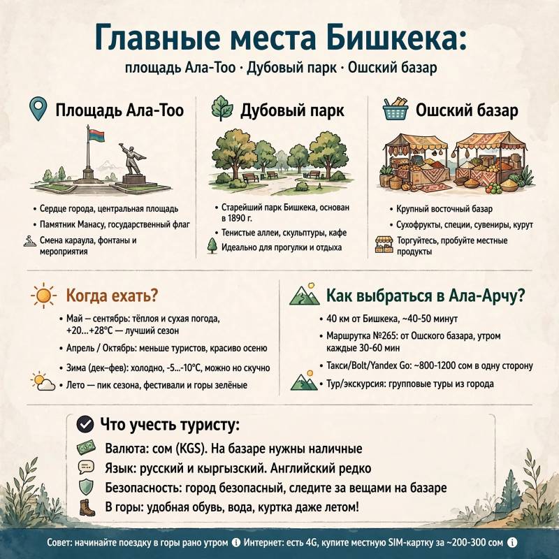 Бишкек: главные места, лучшее время для поездки и советы туристам