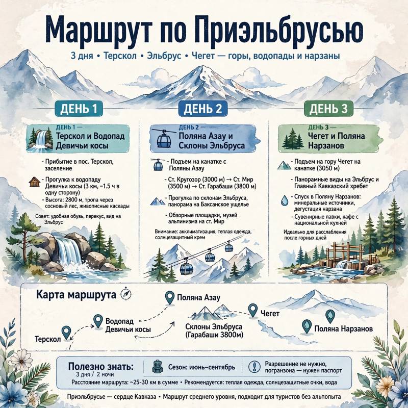 Что посмотреть в Приэльбрусье: маршрут и главные достопримечательности