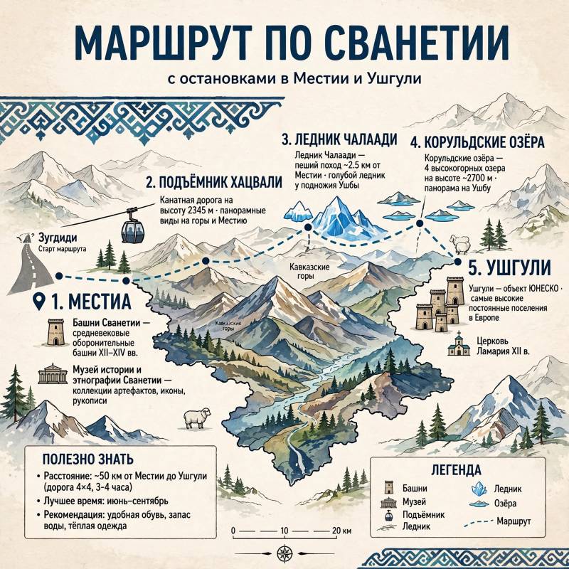 Что посмотреть в Сванетии: маршрут через Местию, Ушгули и горные долины