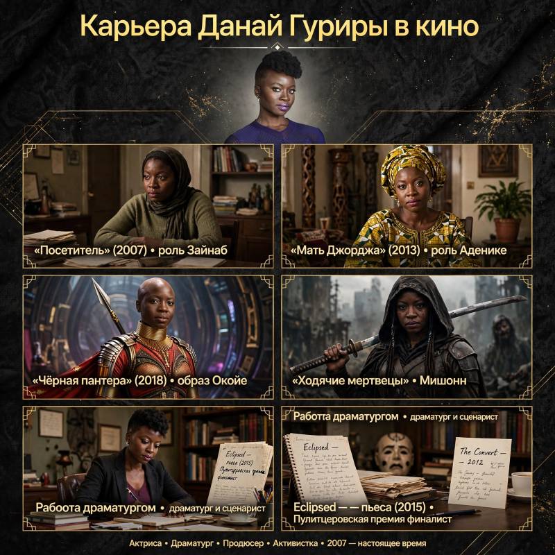 Данай Гурира в кино: от «Посетителя» до Окойе из «Чёрной пантеры»