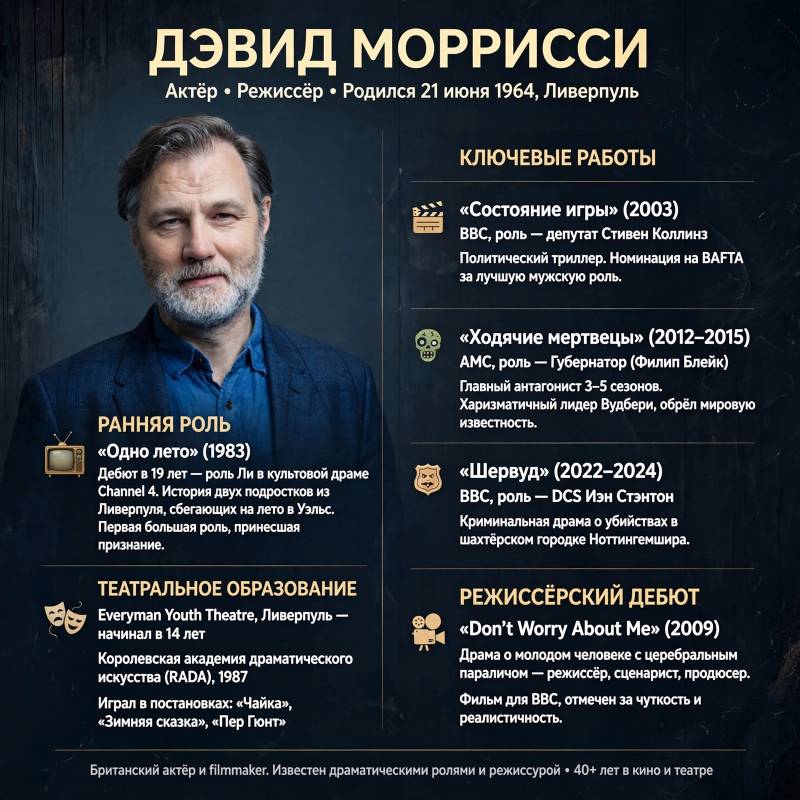Дэвид Моррисси: от ливерпульской сцены до «Ходячих мертвецов»