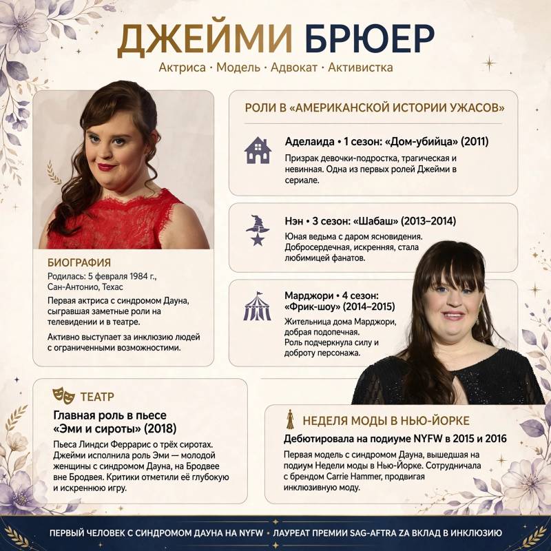 Джейми Брюэр: роли в «Американской истории ужасов» и путь в кино