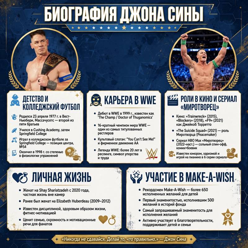 Джон Сина: биография, путь в WWE, кино и личная жизнь