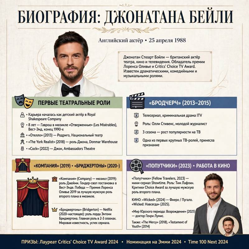 Джонатан Бейли: биография, роли и путь к мировой известности