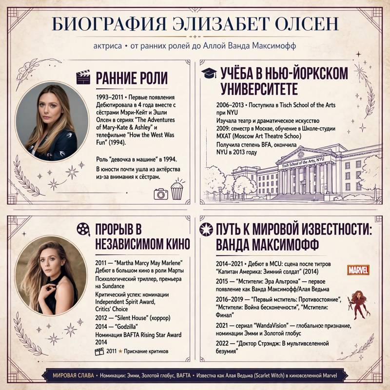 Элизабет Олсен: от независимого кино до мировой славы
