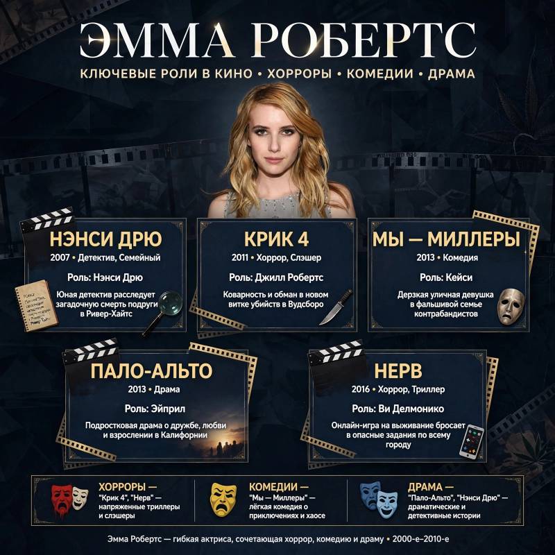 Эмма Робертс в кино: от Нэнси Дрю до «Мы — Миллеры»