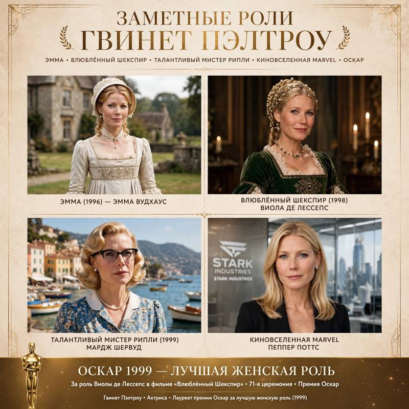 Гвинет Пэлтроу в кино: от «Эммы» и «Влюблённого Шекспира» до роли Пеппер Поттс