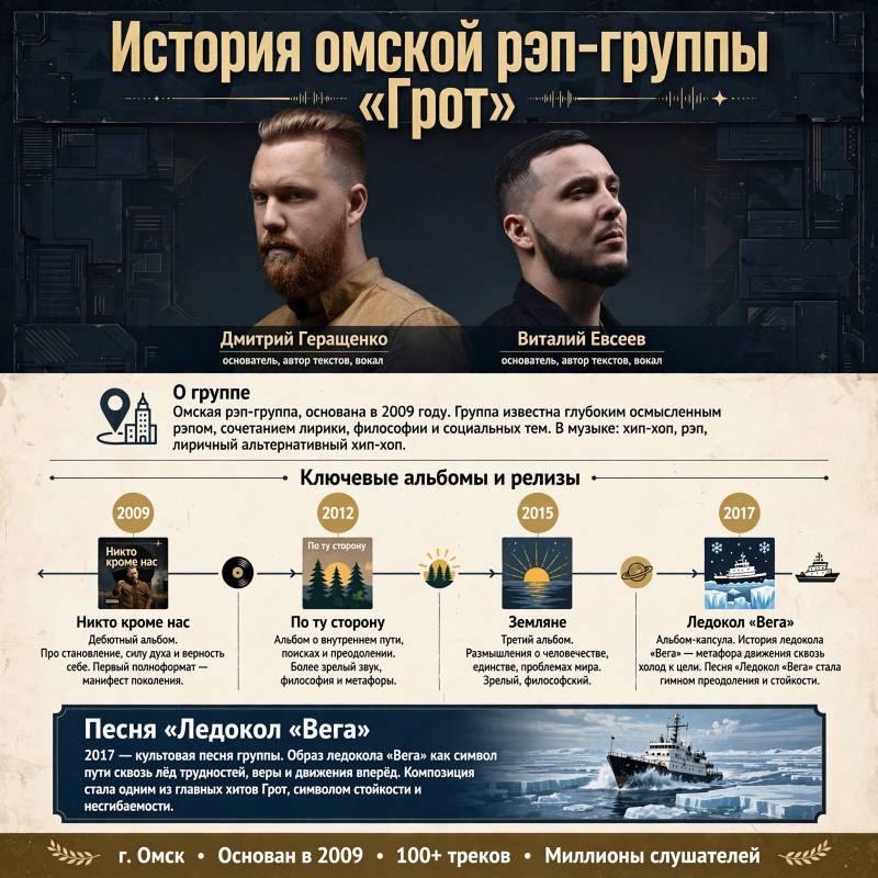 История группы «Грот»: путь из Омска, прорывные релизы и успех