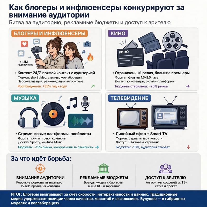 Как блогеры и инфлюенсеры вытесняют традиционных артистов