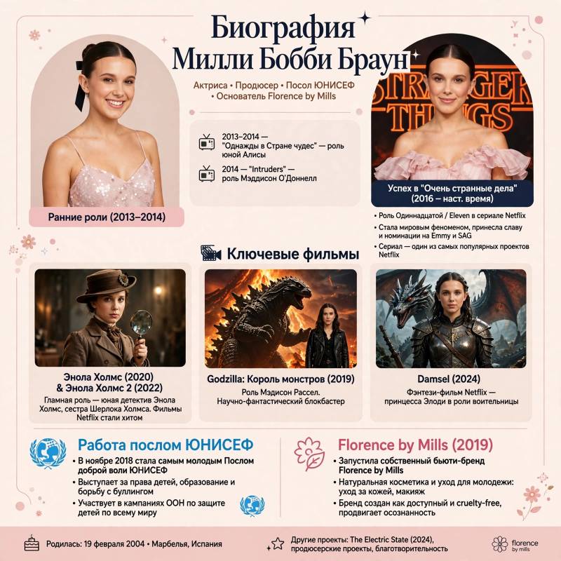 Как Милли Бобби Браун стала мировой звездой: биография и секрет успеха