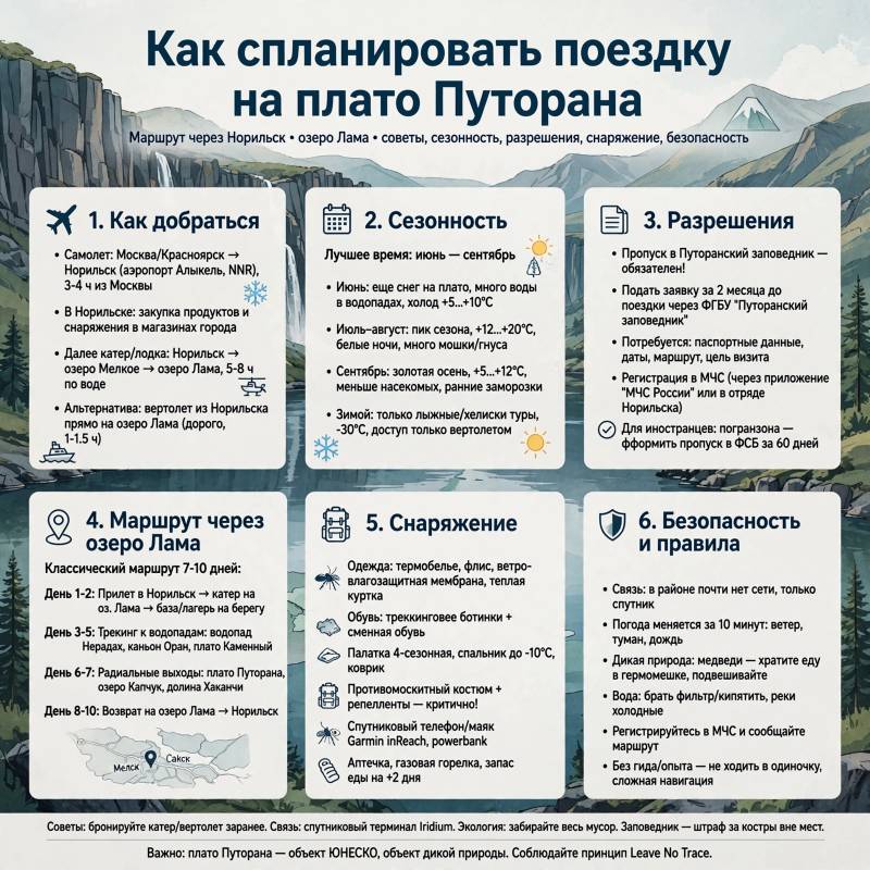 Как организовать путешествие в Путорана: маршрут, сезон и подготовка