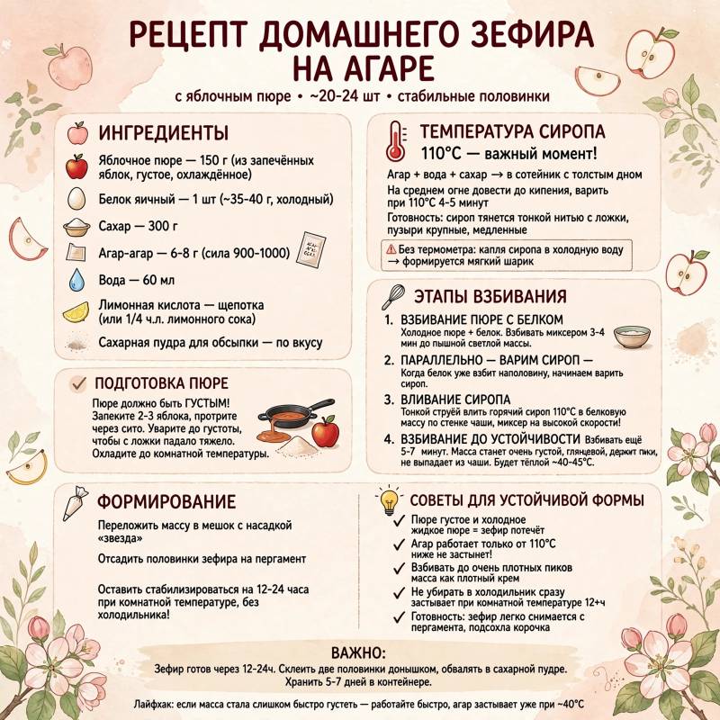 Как приготовить домашний зефир: проверенный рецепт на агаре