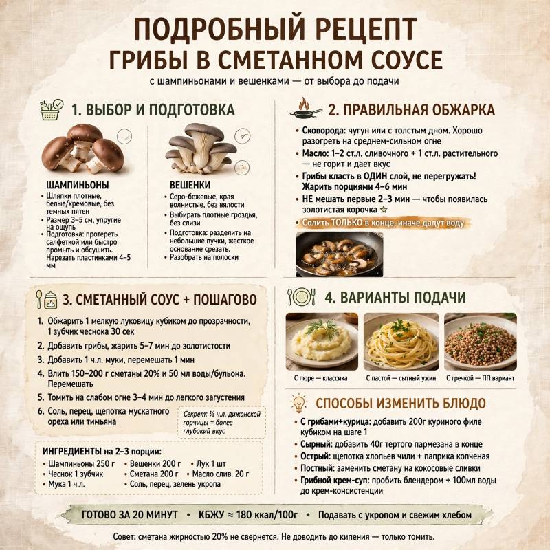 Как приготовить грибные блюда: подробный рецепт для домашней кухни