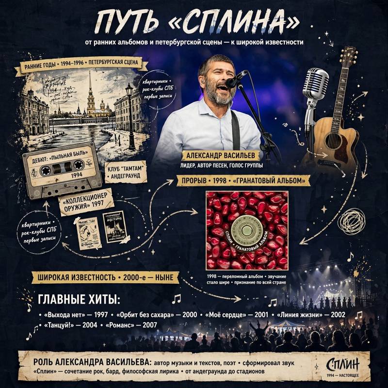 Как «Сплин» пришёл к успеху: главные хиты и творческий путь