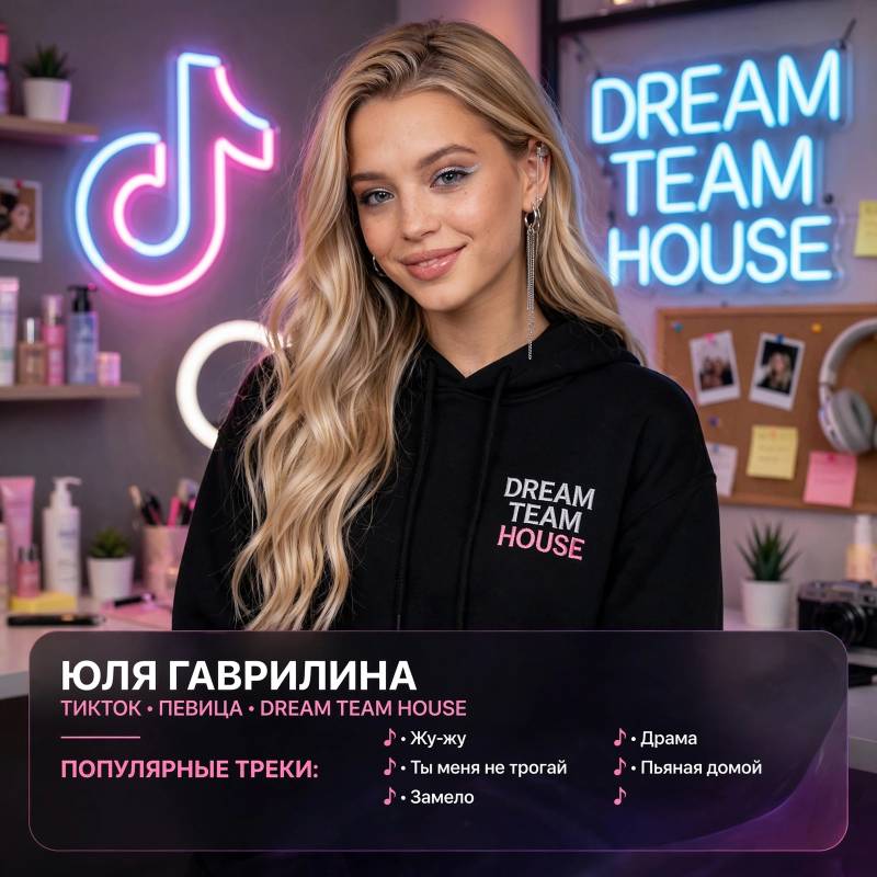 Как Юля Гаврилина пришла к успеху: TikTok, Dream Team House и главные песни
