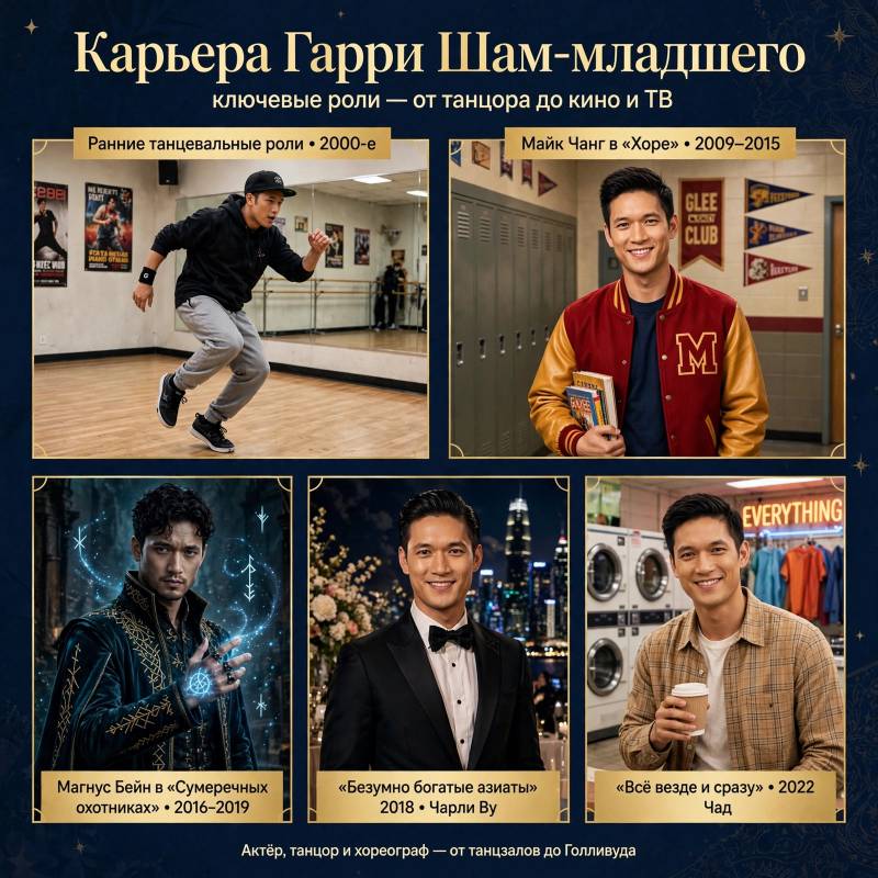 Карьера Гарри Шам-младшего: от танцевальных ролей к «Хору» и «Сумасшедшим богатым азиатам»