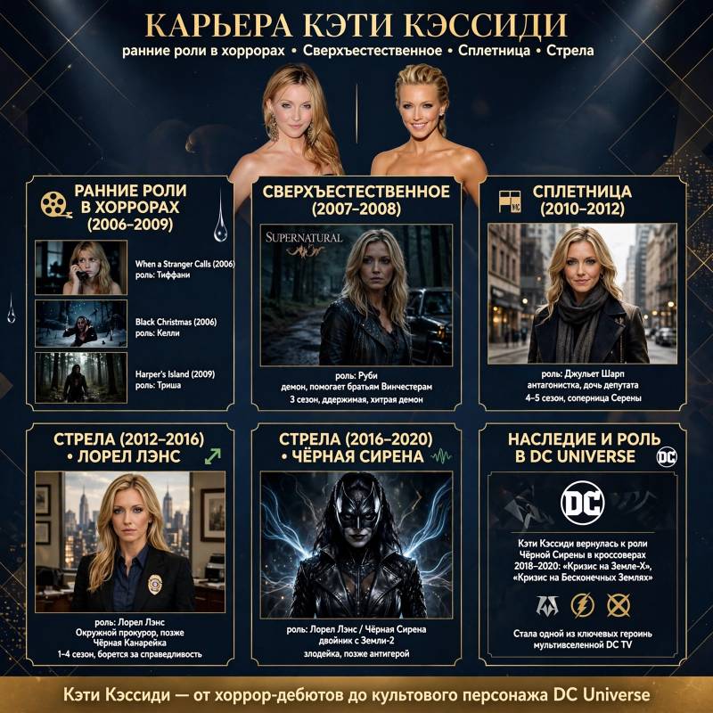 Карьера Кэти Кэссиди: от первых ролей до «Стрелы»