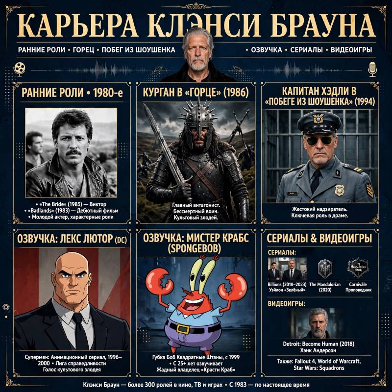 Карьера Клэнси Брауна: от первых ролей до известных проектов