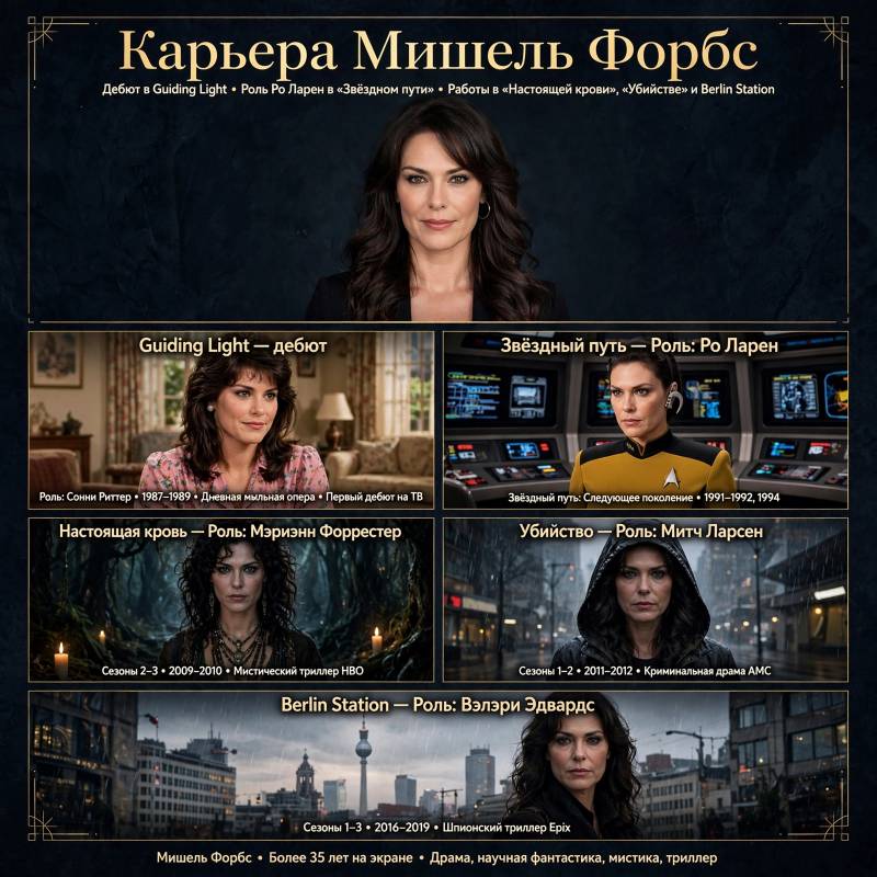 Карьера Мишель Форбс: от первых ролей до «Звёздного пути» и «Убийства»
