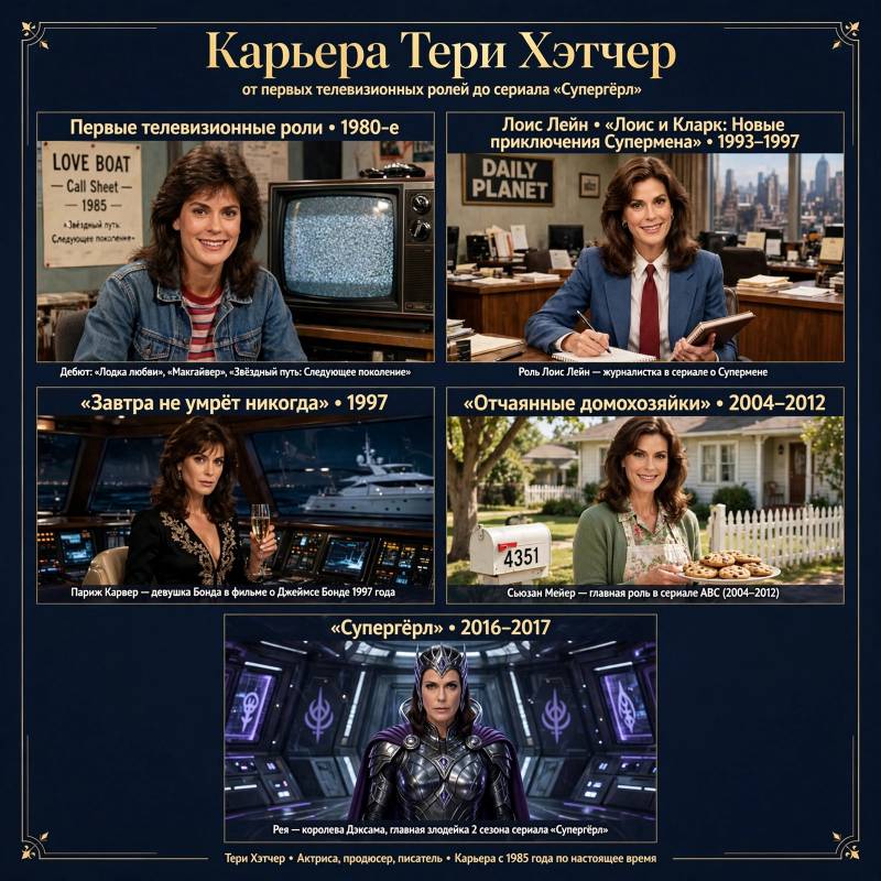 Карьера Тери Хэтчер: от первых ролей до «Отчаянных домохозяек»