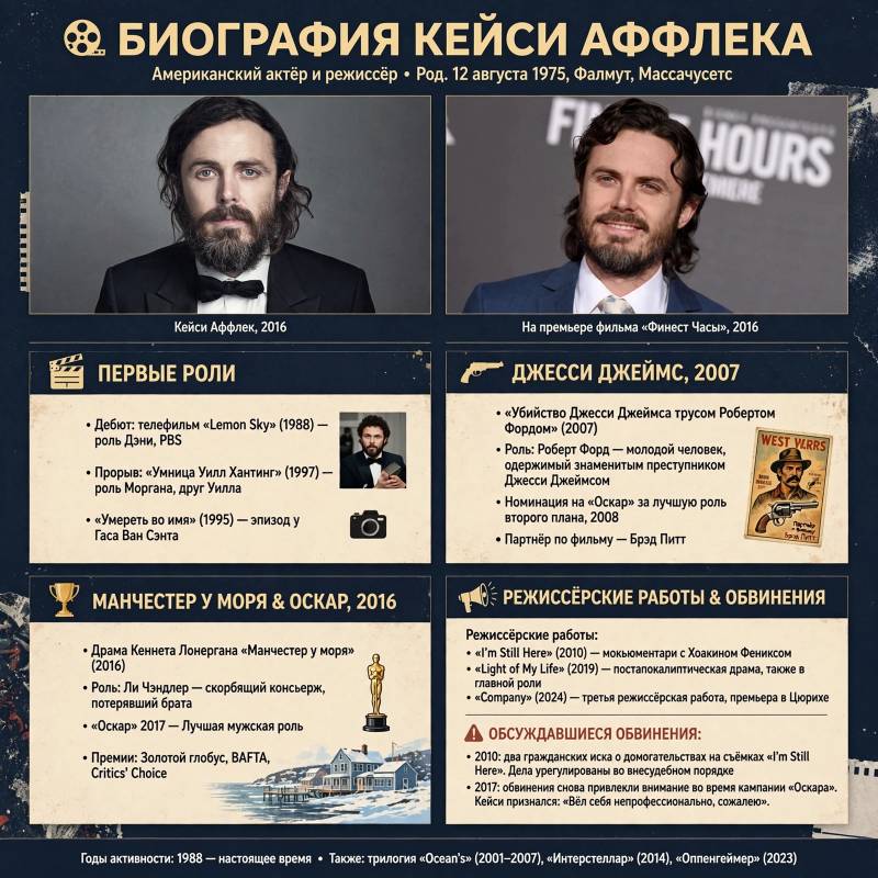 Кейси Аффлек: путь от ролей второго плана к «Оскару»