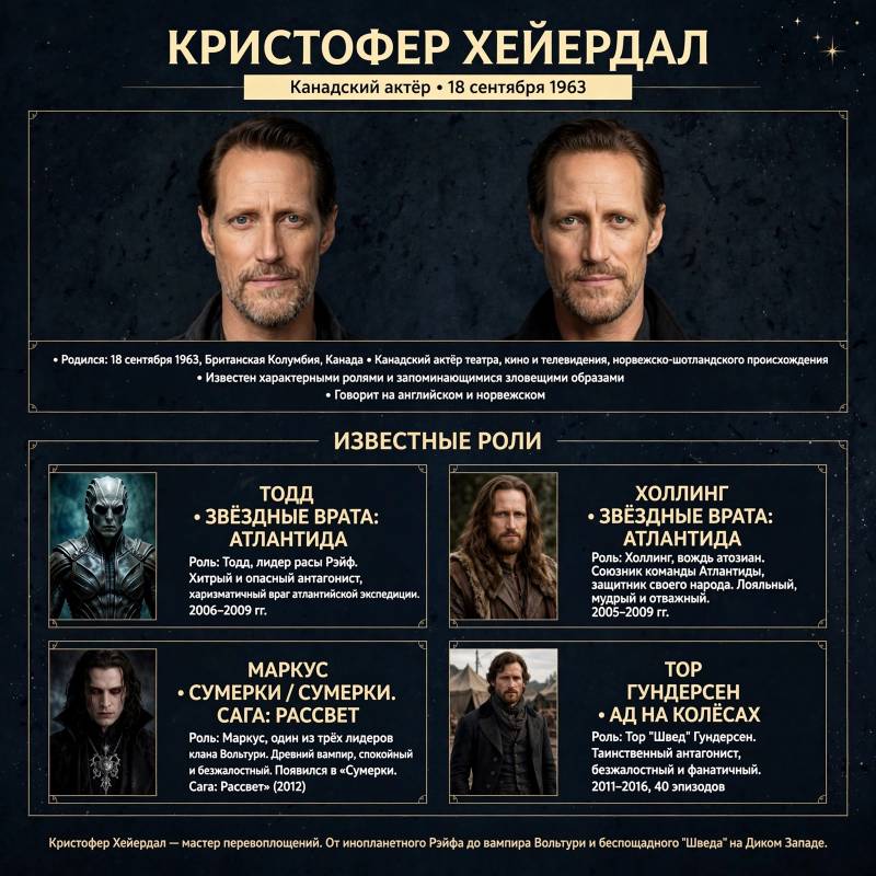 Кристофер Хейердал: биография, главные роли и путь в кино
