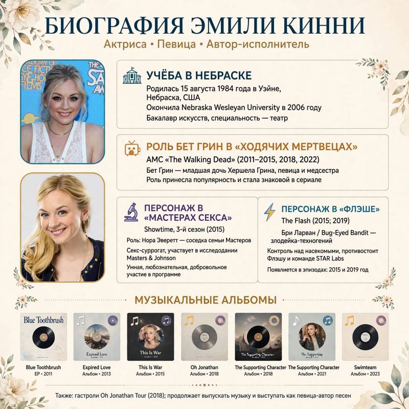 Кто такая Эмили Кинни: Бет Грин, другие роли и музыкальная карьера