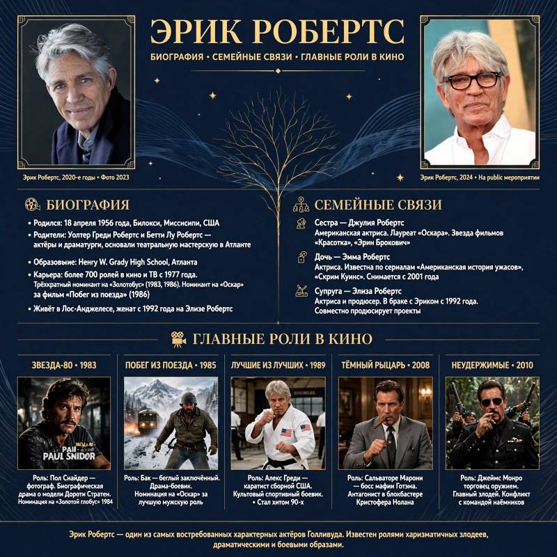 Кто такой Эрик Робертс: биография и лучшие роли