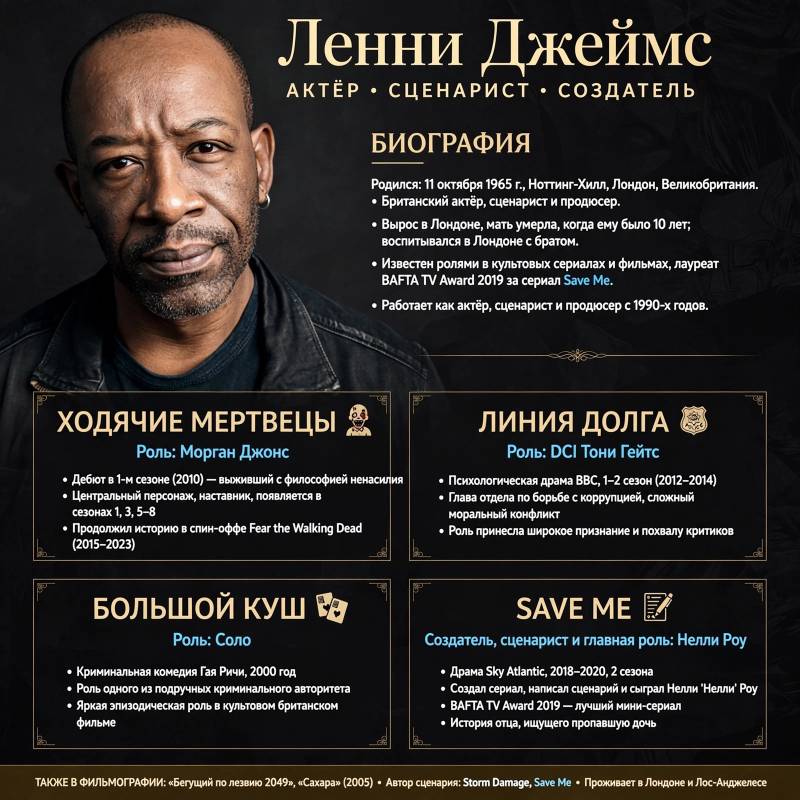 Кто такой Ленни Джеймс: биография и лучшие роли