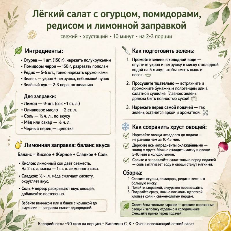 Лёгкий салат дома: простой рецепт и тонкости приготовления