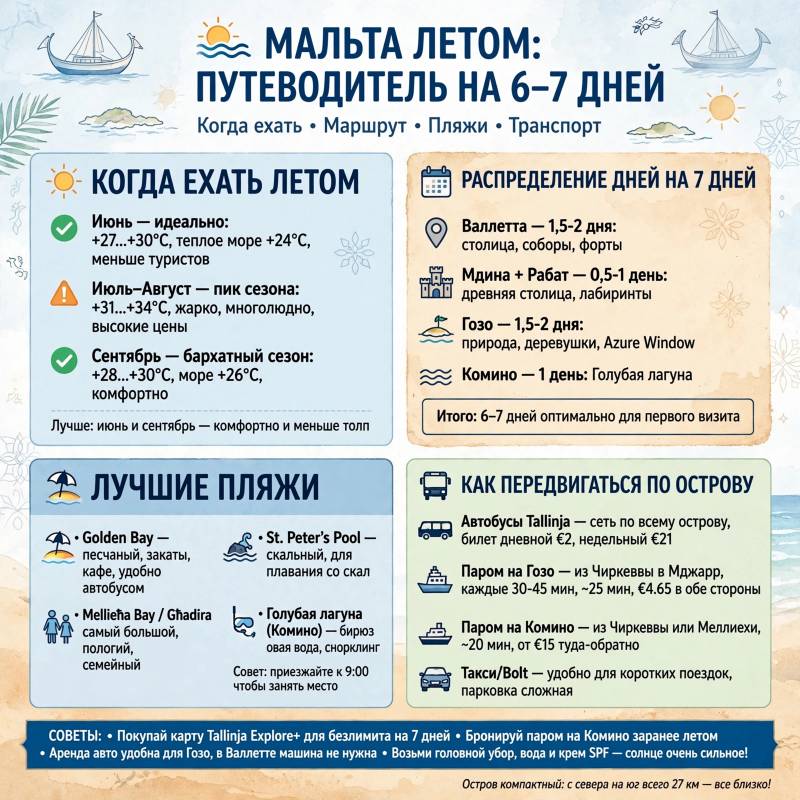 Летняя Мальта: когда ехать и как составить маршрут