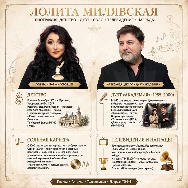 Лолита Милявская: биография, песни и путь от «Академии» к сольной сцене