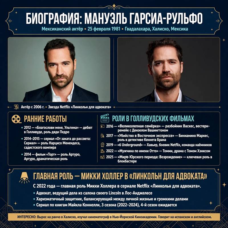 Мануэль Гарсиа-Рульфо: как мексиканский актёр стал звездой «Линкольна для адвоката»