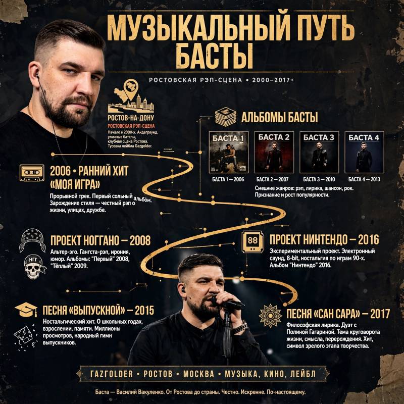 Музыкальная карьера Басты: от «Моей игры» до «Сансары»