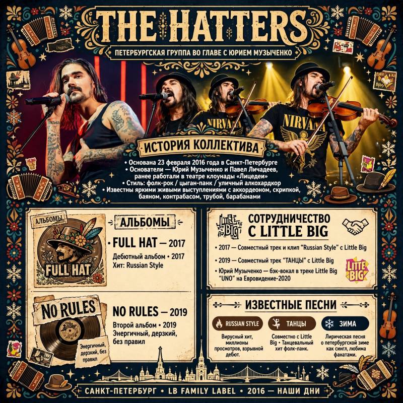 Музыкальная карьера The Hatters: от «Русского стиля» до больших концертных площадок