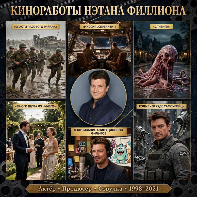 Нэтан Филлион в кино: от «Спасти рядового Райана» до «Отряда самоубийц»