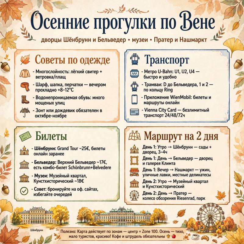 Осень в Вене: куда сходить и как спланировать поездку
