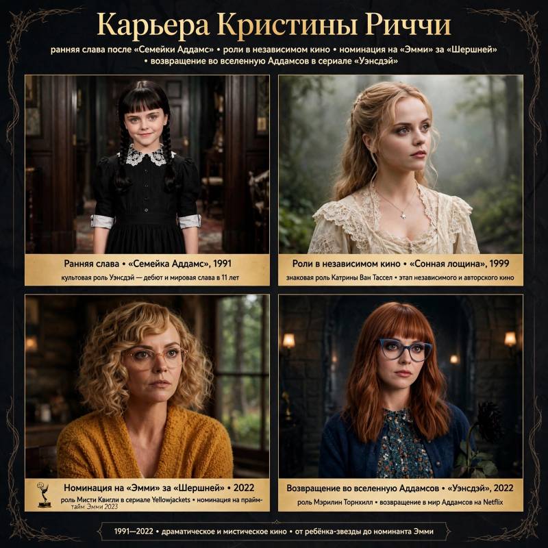 От детской славы к большим ролям: история Кристины Риччи