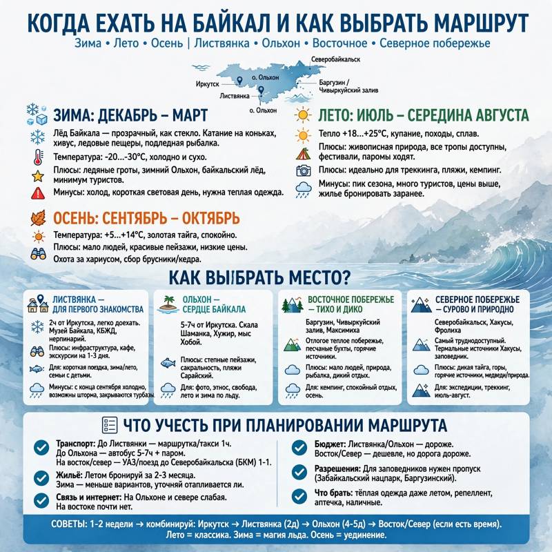 Поездка на Байкал: когда ехать и как составить маршрут