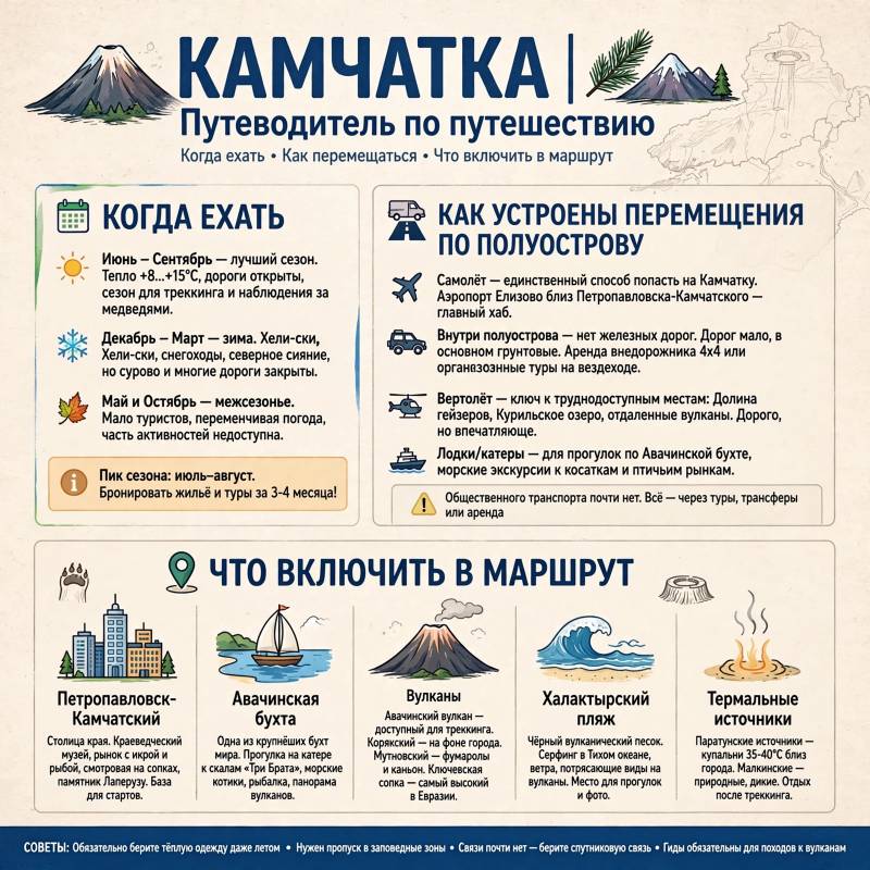 Поездка на Камчатку: когда ехать и как составить маршрут