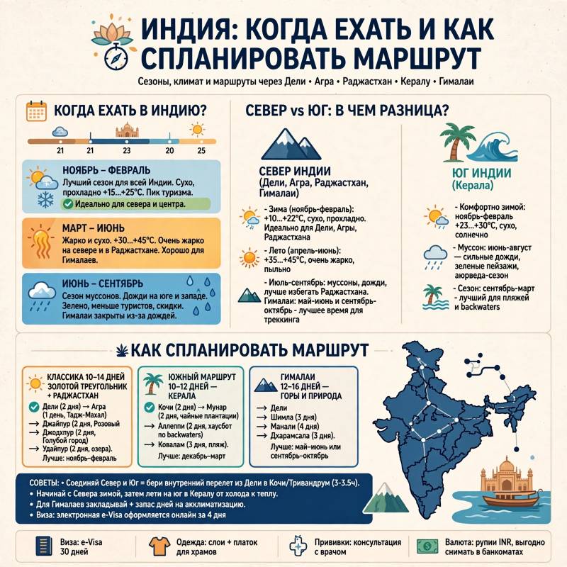 Поездка в Индию: когда ехать и как составить маршрут